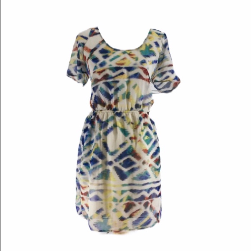 BAND OF GYPSIES Boho Watercolor Dress